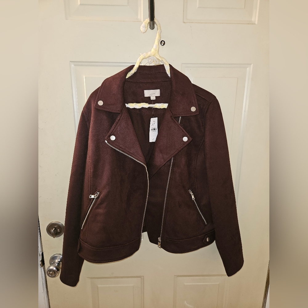 Plum LOFT Suede Motojacket